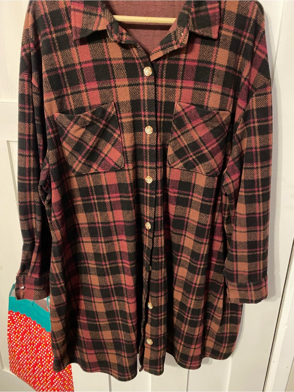 Terra & Sky Black, Brown & Rust Plaid Button-Down Shirt